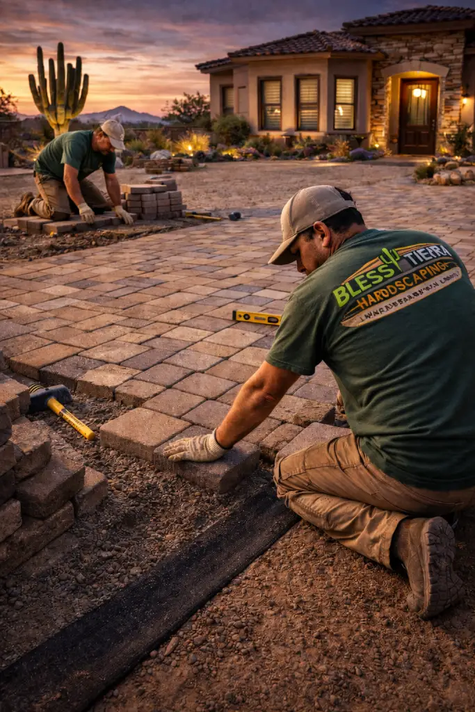 Paver Installation by Bless Tierra Hardscaping